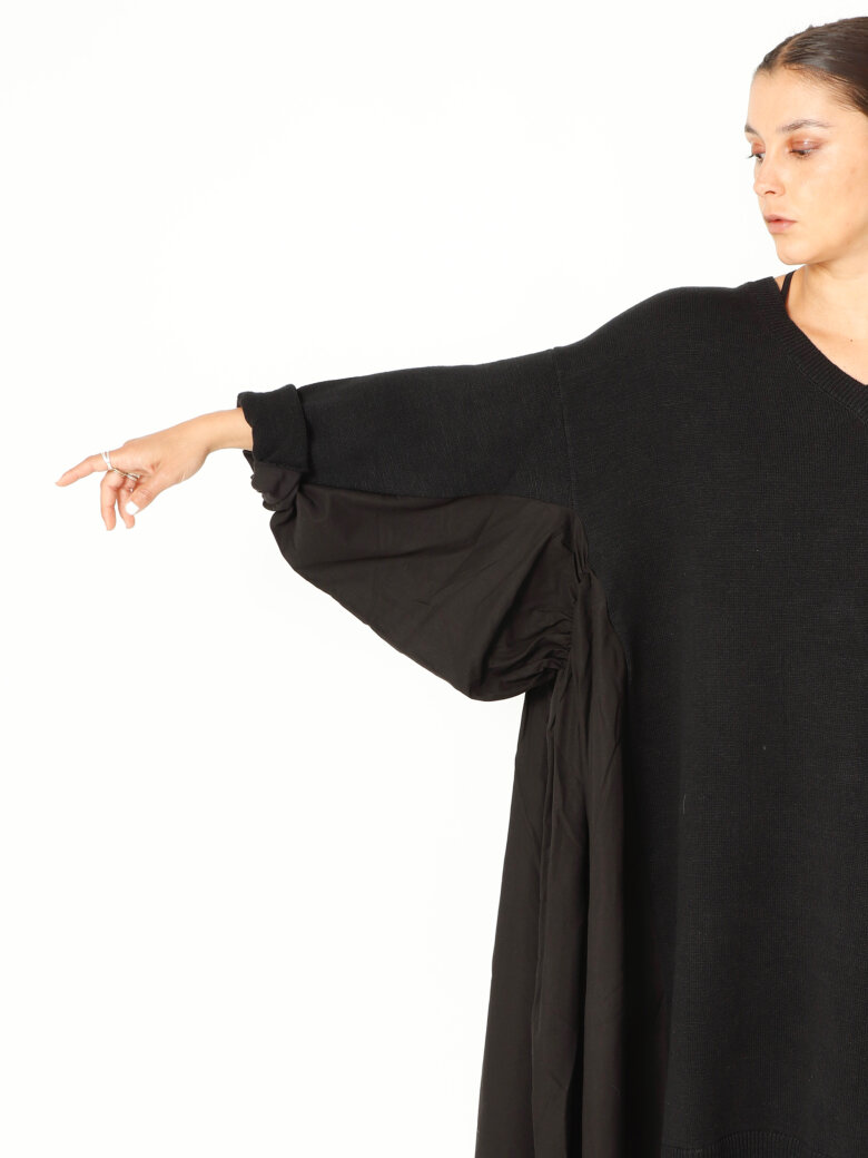 Sort Aarhus - Oversized strikkjole