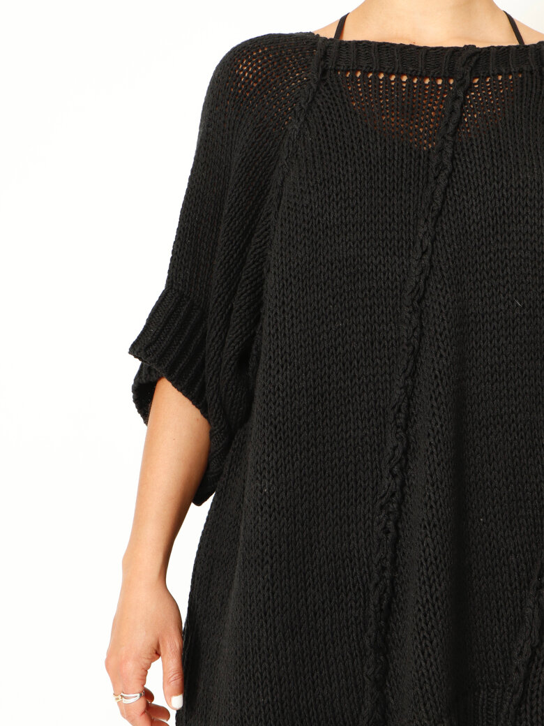 Sort Aarhus - Oversized knit blouse