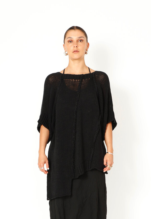 Sort Aarhus - Oversized knit blouse