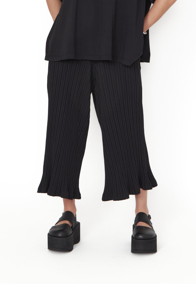 Sort Aarhus - 3/4 wide leg trousers