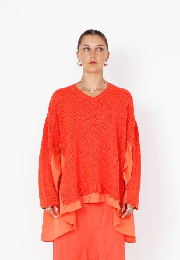 Sort Aarhus - Oversized knit blouse