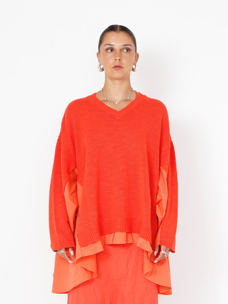 Sort Aarhus - Oversized knit blouse