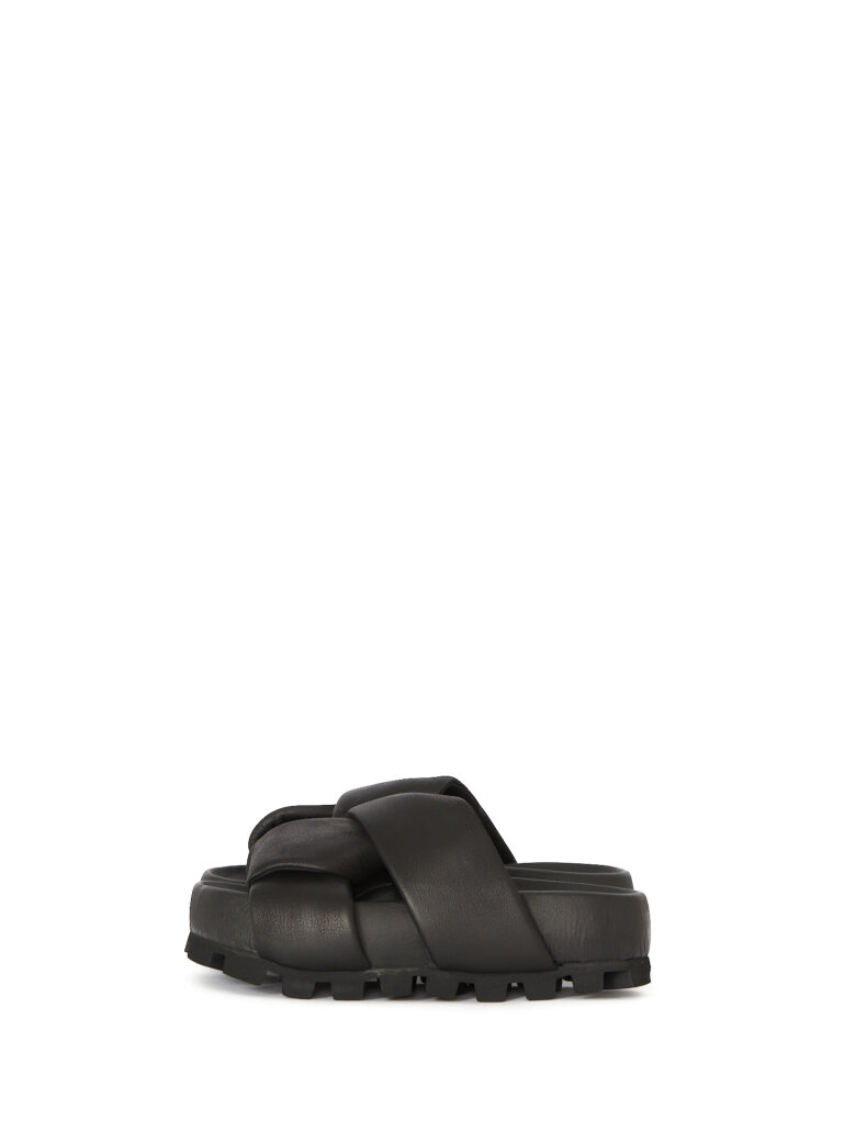Lofina - Slip on sandal with wide crossed straps