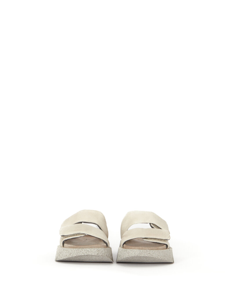 Lofina - Suede sandal with velcro closure
