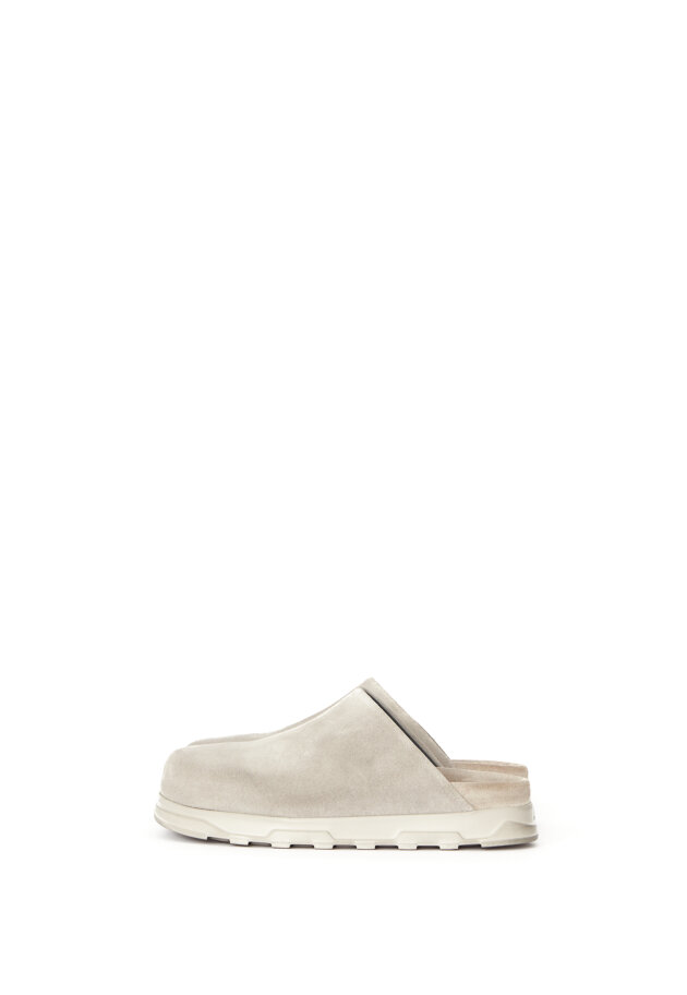 Lofina - Slight on sandal in suede with a footbed sole Lofina - Slight on sandal in suede with a footbed sole