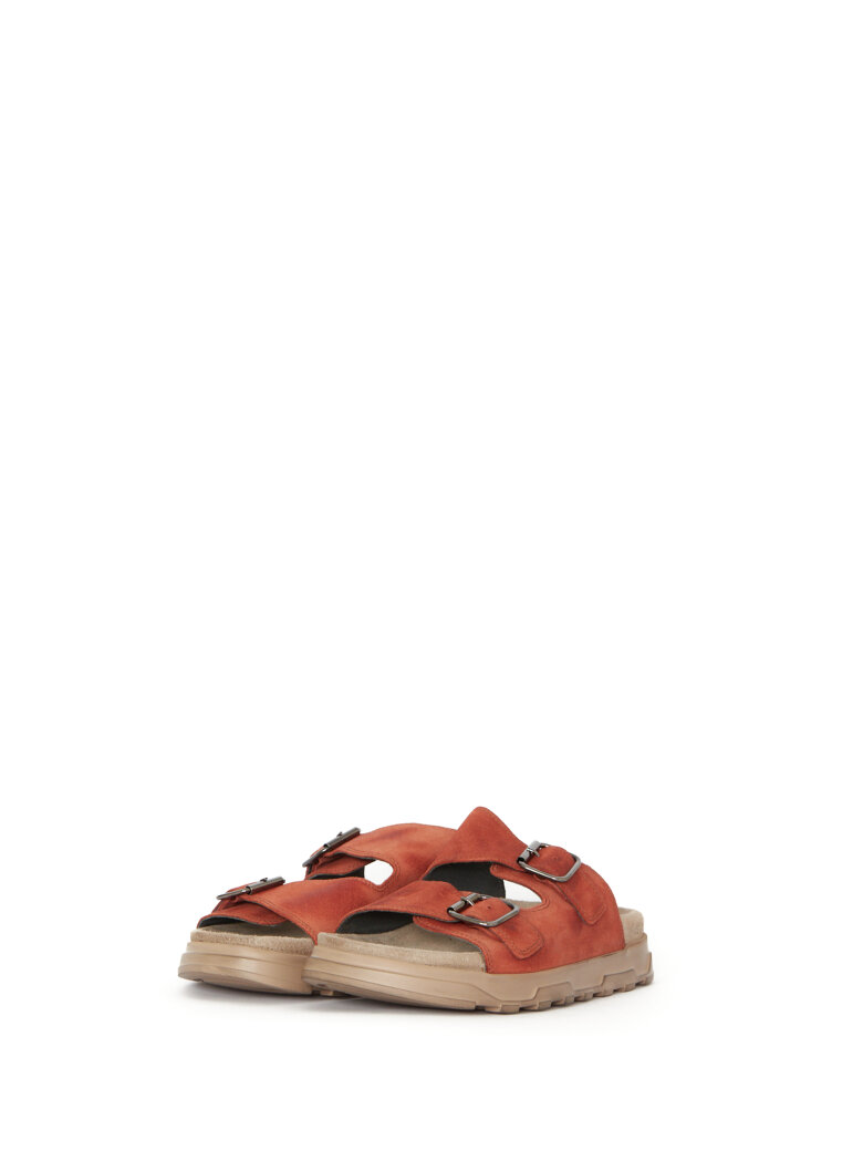 Lofina - Sandal with footbed sole and buckles