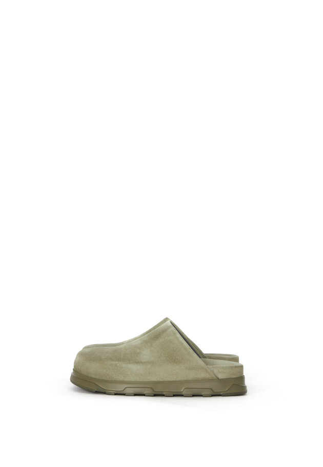 Lofina - Slight on sandal in suede with a footbed sole Lofina - Slight on sandal in suede with a footbed sole