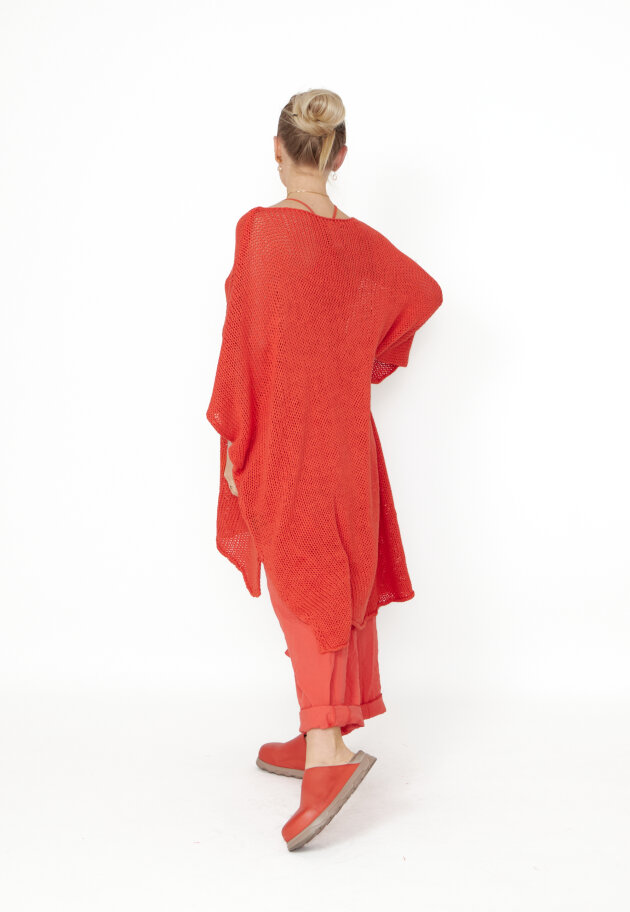 Sort Aarhus - Oversized strikbluse