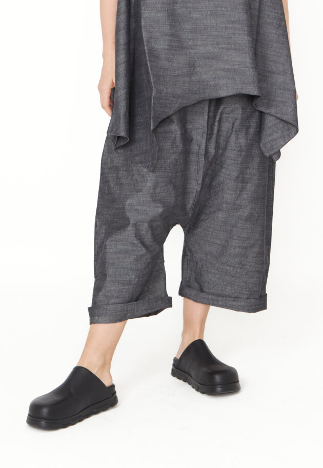 Sort Aarhus - Baggy pants with pockets and elastic waistband