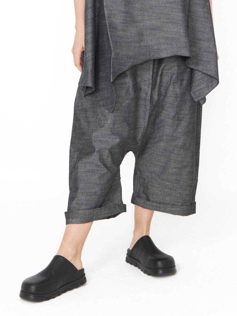 Sort Aarhus - Baggy pants with pockets and elastic waistband