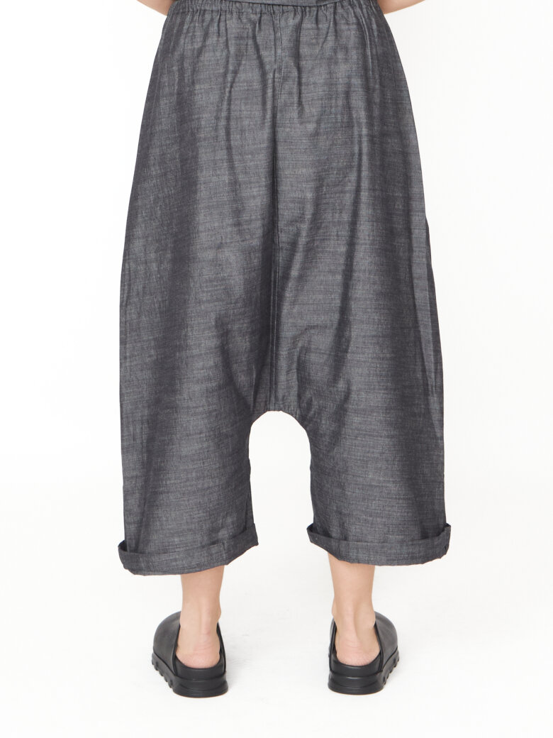 Sort Aarhus - Baggy pants with pockets and elastic waistband