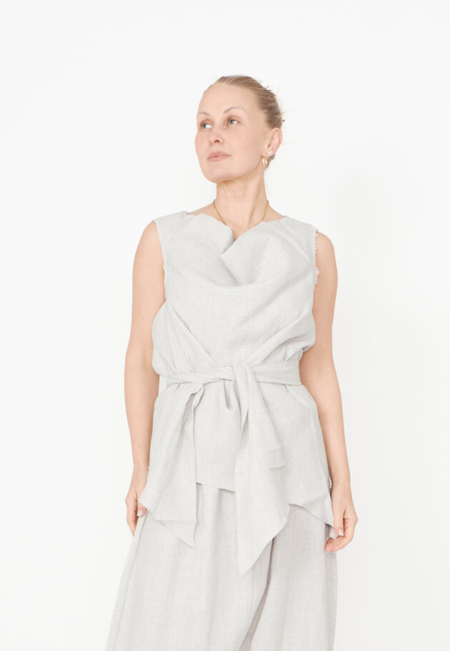 Sort Aarhus - Top with waist tie Sort Aarhus - Top with waist tie