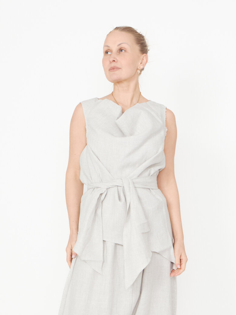 Sort Aarhus - Top with waist tie