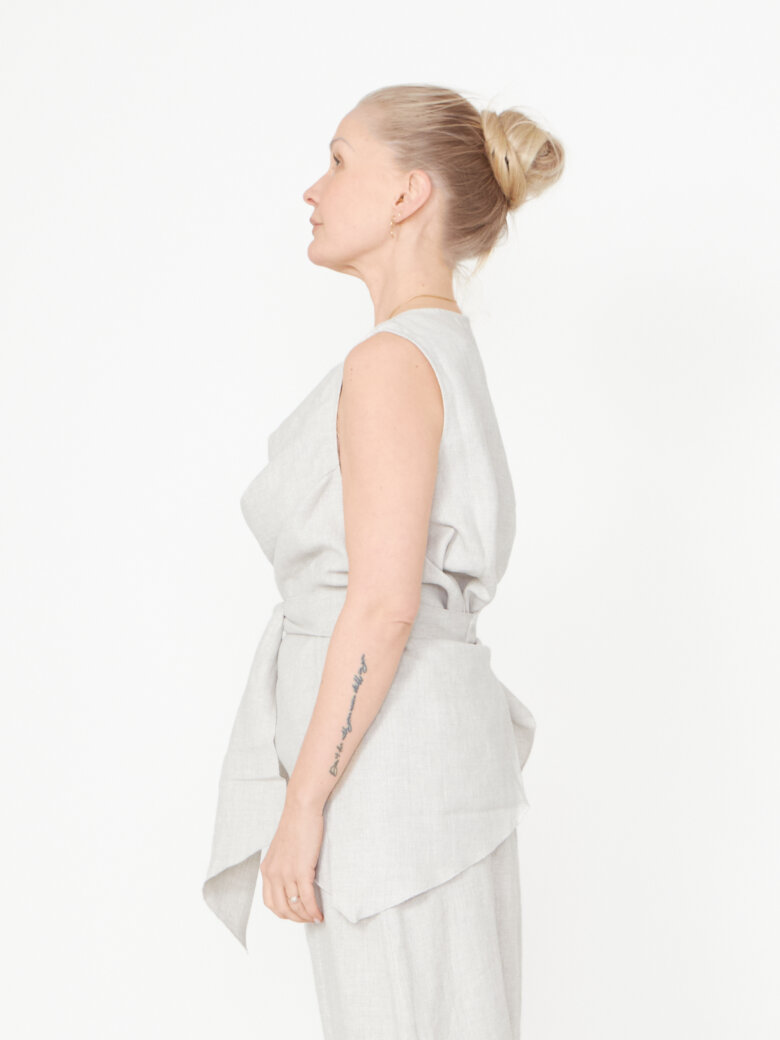 Sort Aarhus - Top with waist tie