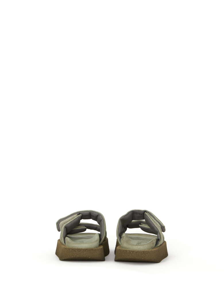 Lofina - Suede sandal with velcro closure 