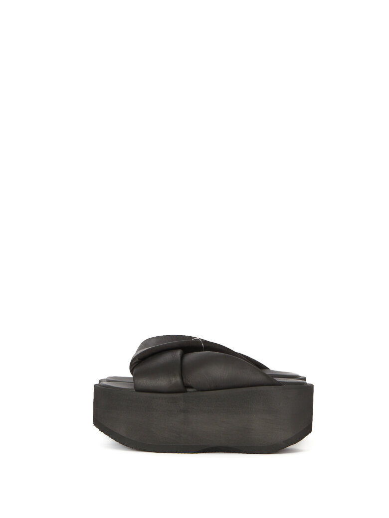 Sort Aarhus - Chunky sandal med krydsremme