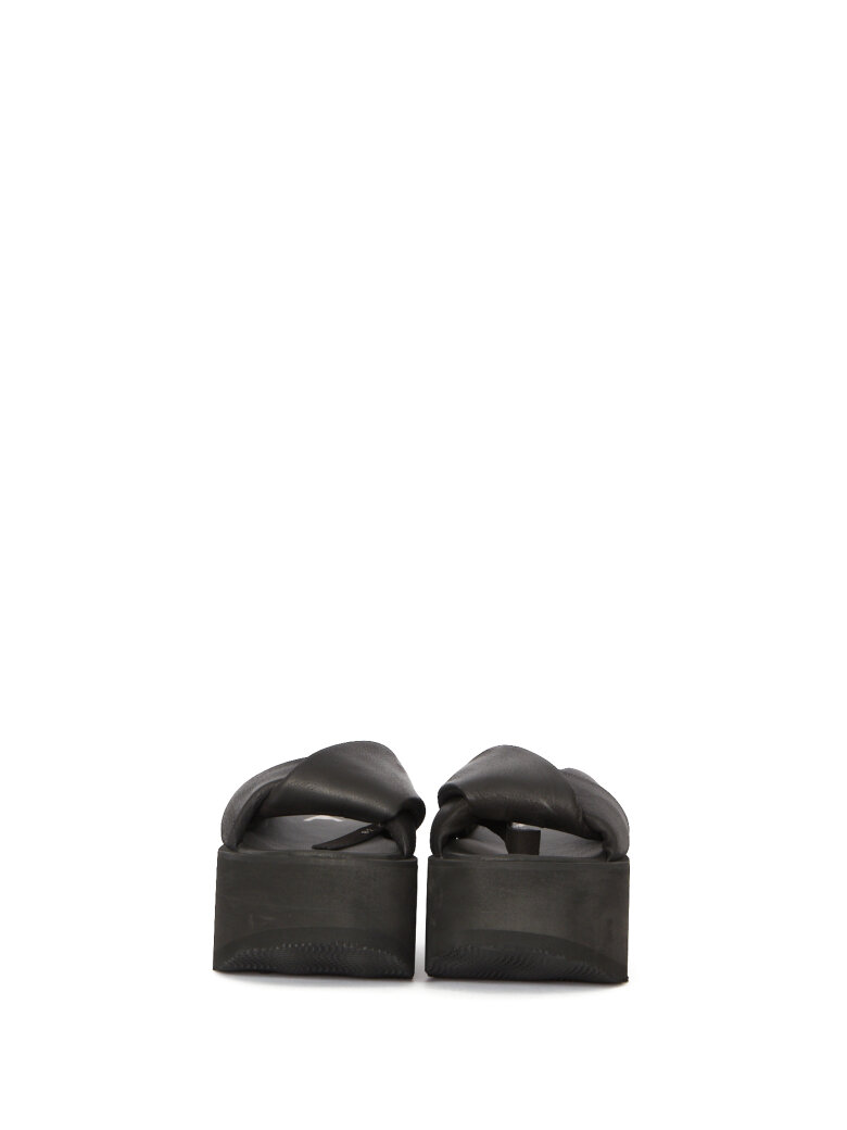 Sort Aarhus - Chunky sandal med krydsremme