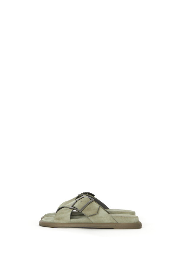 Lofina - Suede sandal with cross strap and buckle Lofina - Suede sandal with cross strap and buckle