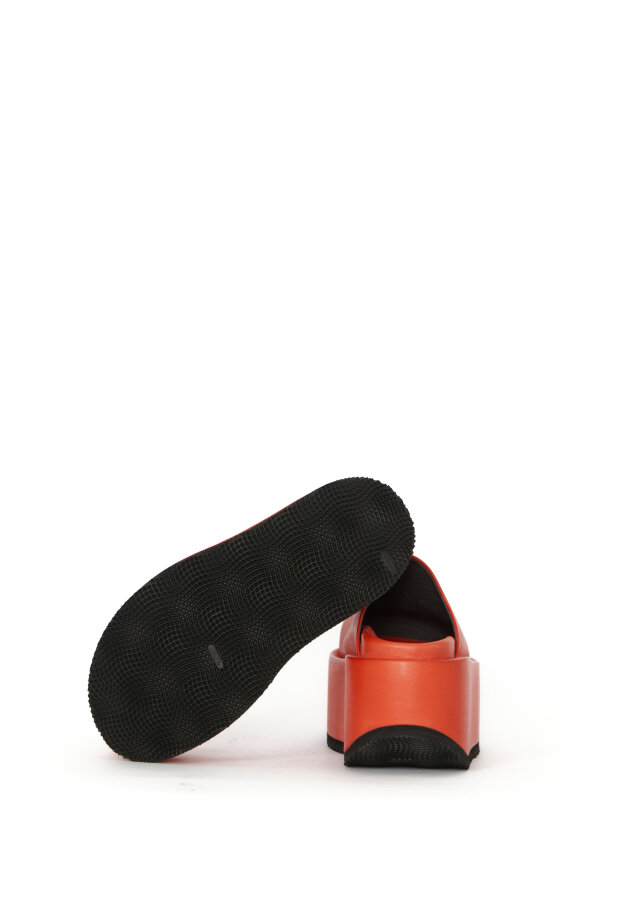 Sort Aarhus - Slip on sandal med platform sål