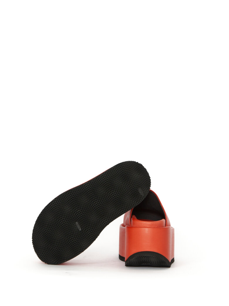 Sort Aarhus - Slip on sandal med platform sål