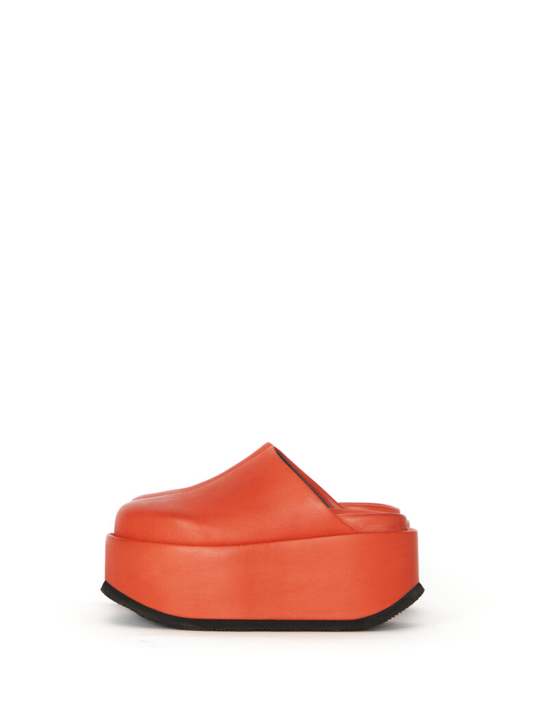 Sort Aarhus - Slip on sandal med platform sål