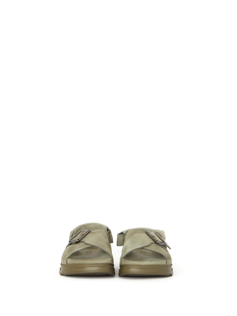 Lofina - Suede sandal with buckle and velcro