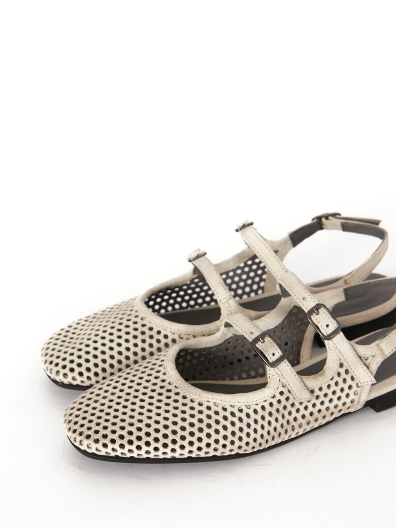 Sort Aarhus - Feminin sko i ruskind med tre remme