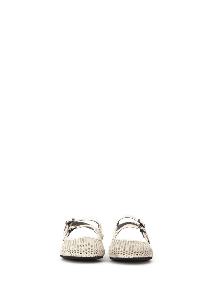 Sort Aarhus - Feminine suede shoe with buckles