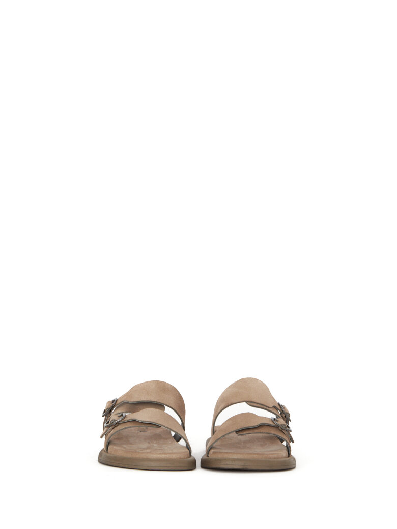 Lofina - Sandal i ruskind med spænder