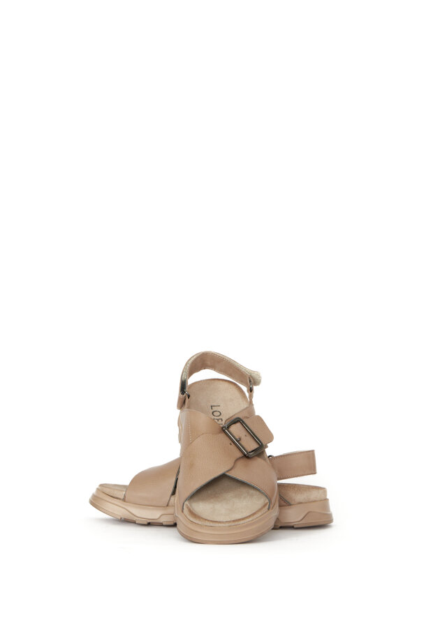 Lofina - Sandal with buckle and velcro