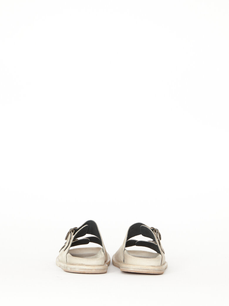 Lofina - Suede sandal with buckles and a leather sole
