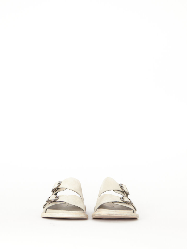 Lofina - Suede sandal with buckles and a leather sole