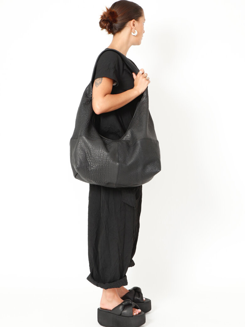 Sort Aarhus - Skuldertaske i lammeskind