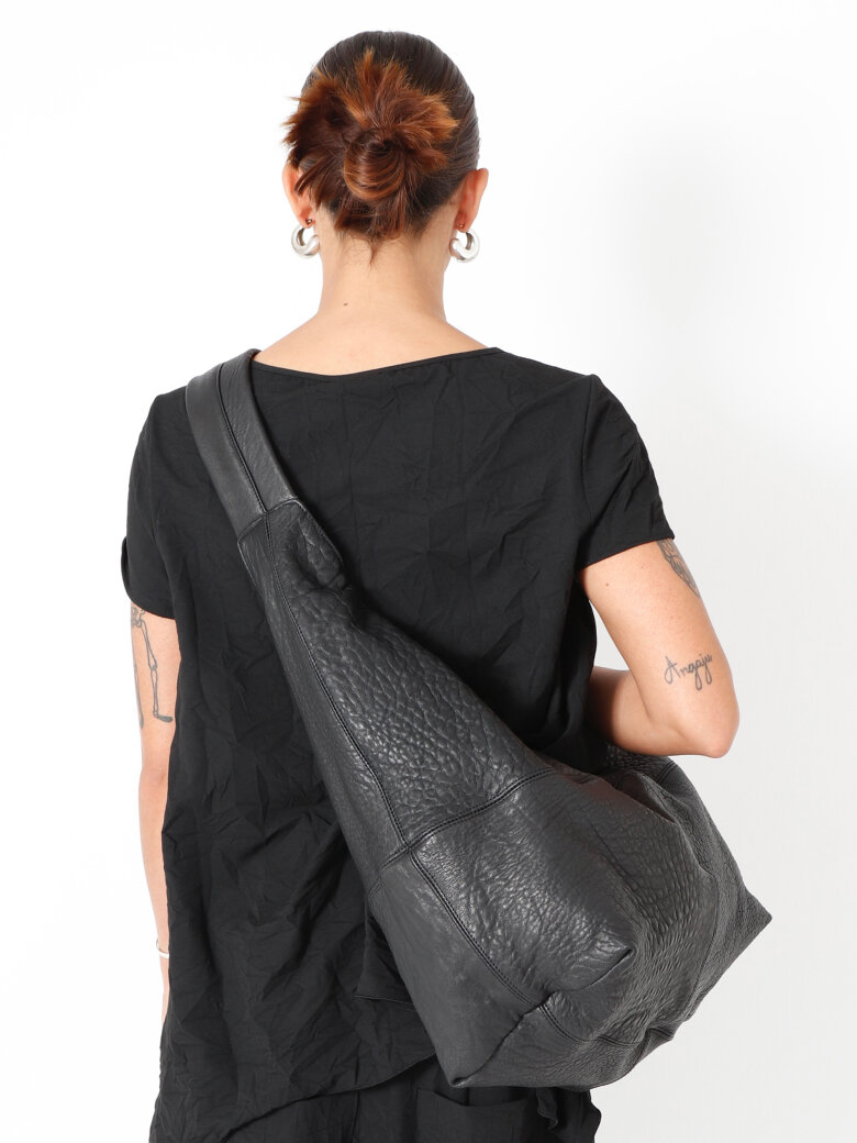 Sort Aarhus - Skuldertaske i lammeskind