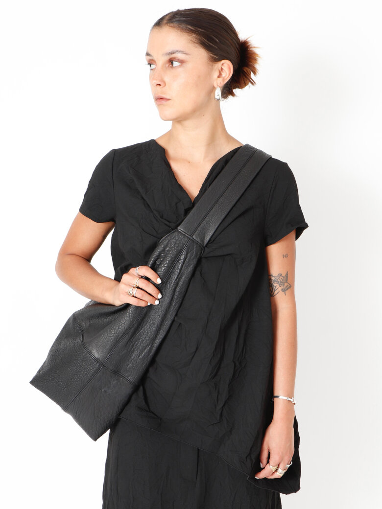 Sort Aarhus - Skuldertaske i lammeskind