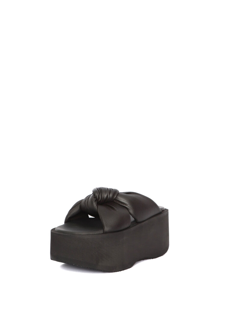 Sort Aarhus - Chunky sandal med krydsremme