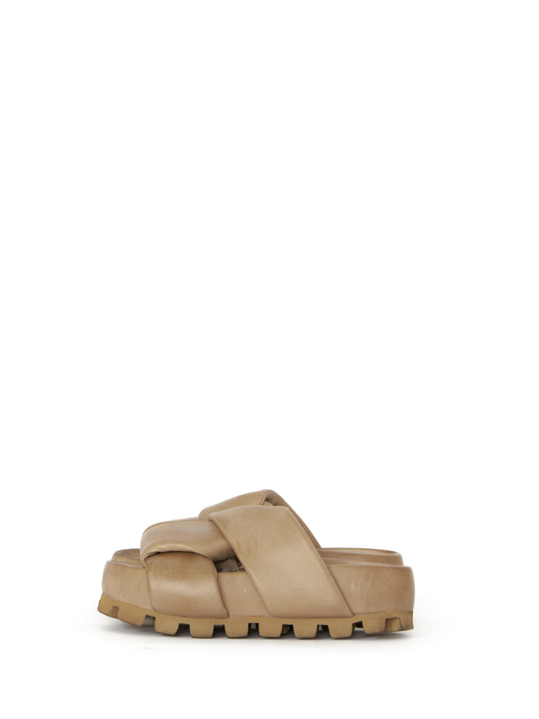 Lofina - Slip on sandal with wide crossed straps