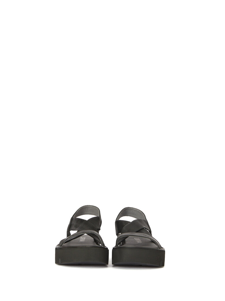 Lofina - Sandal with elastic leather covered straps