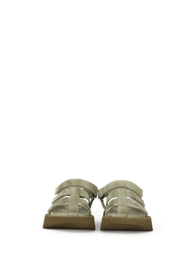 Lofina - Suede sandal with velcro closure
