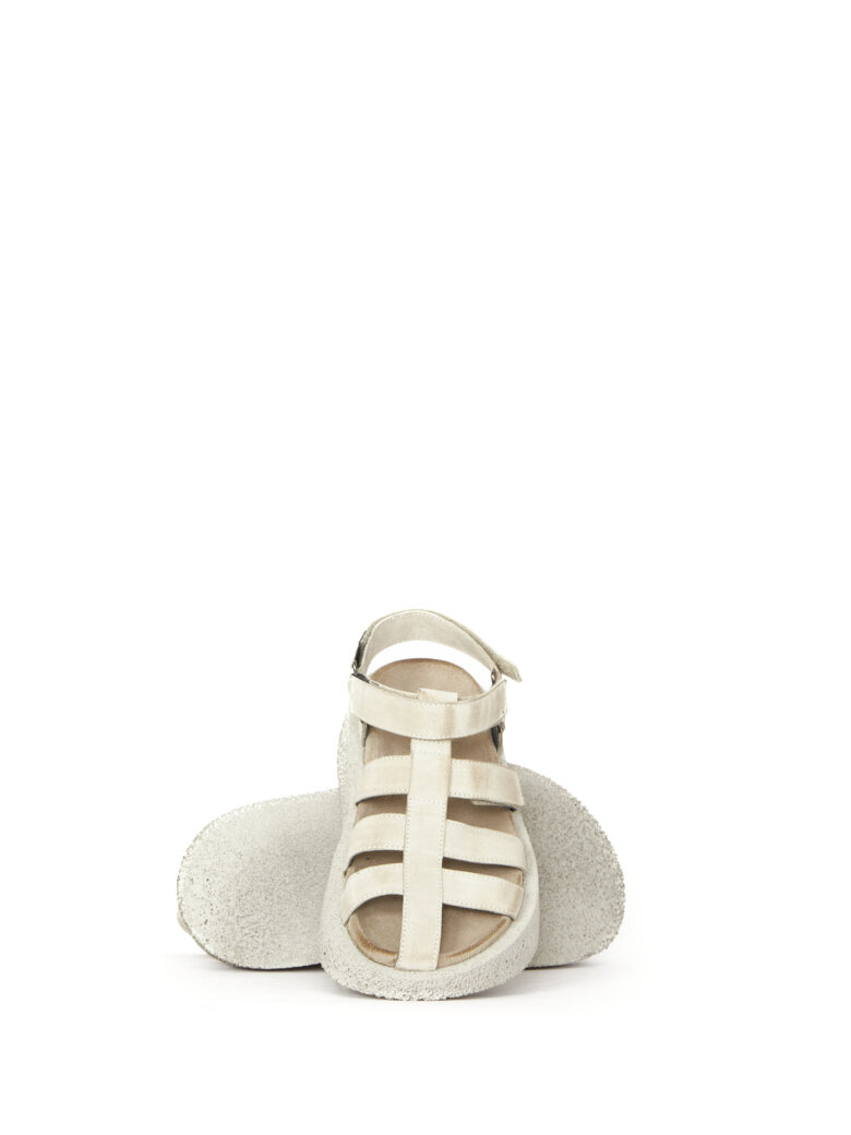 Lofina - Sandal i ruskind med velcrolukning