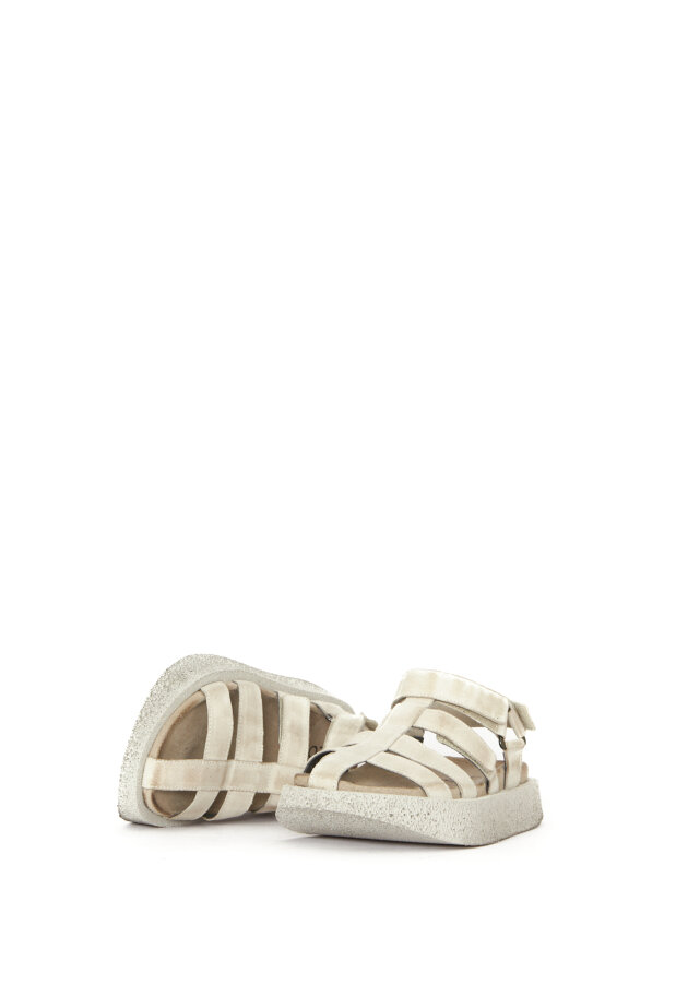 Lofina - Suede sandal with velcro closure