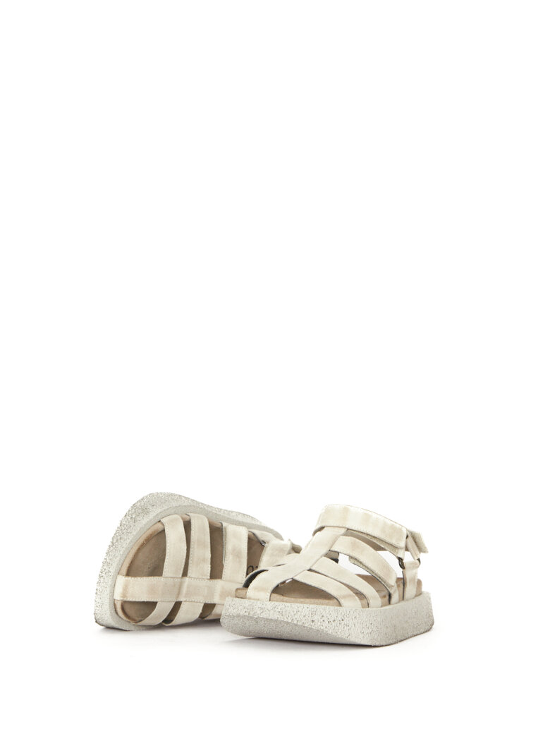 Lofina - Suede sandal with velcro closure