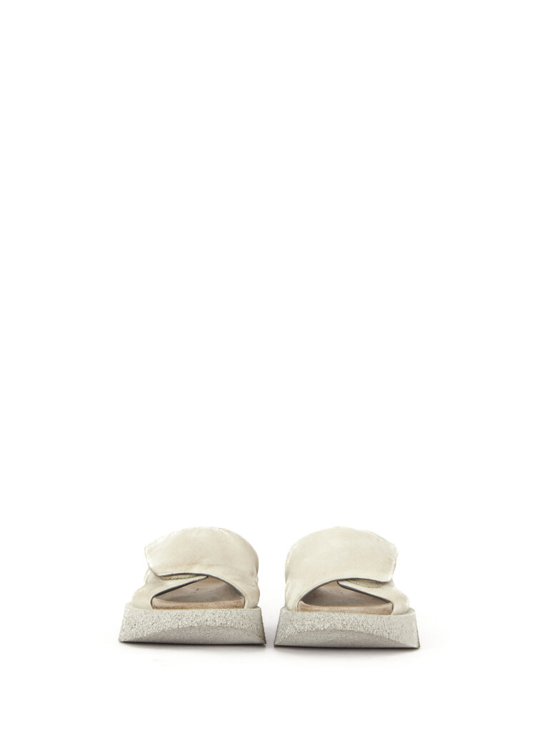 Lofina - Suede sandal with velcro closure