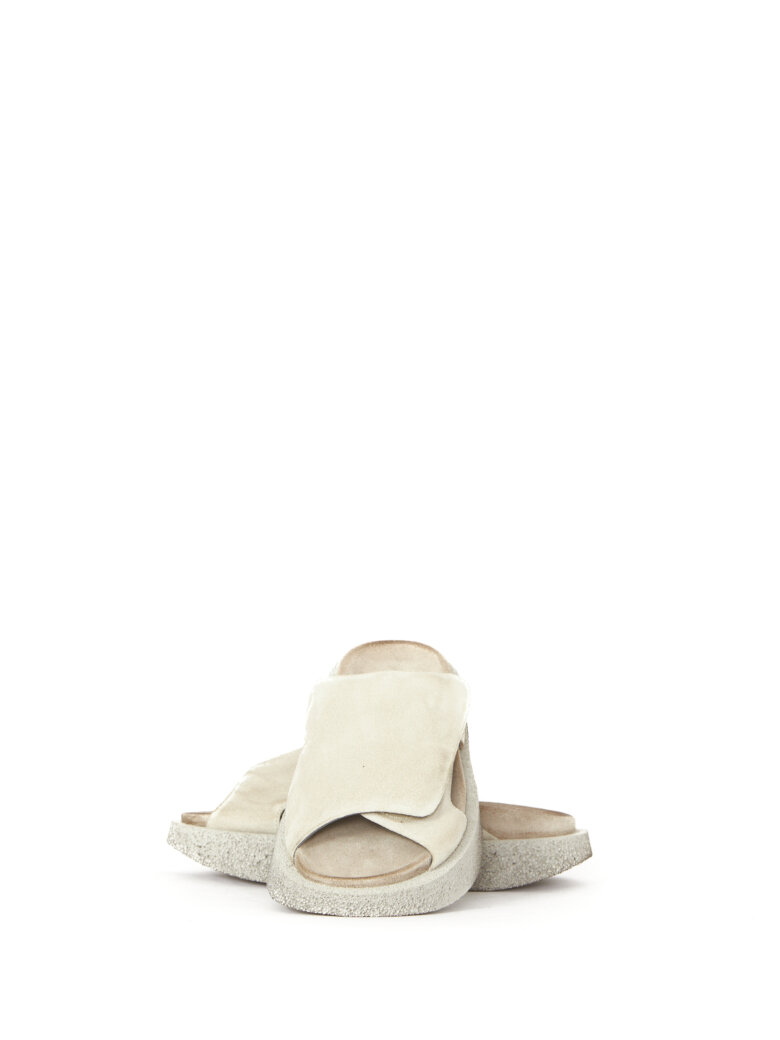 Lofina - Suede sandal with velcro closure