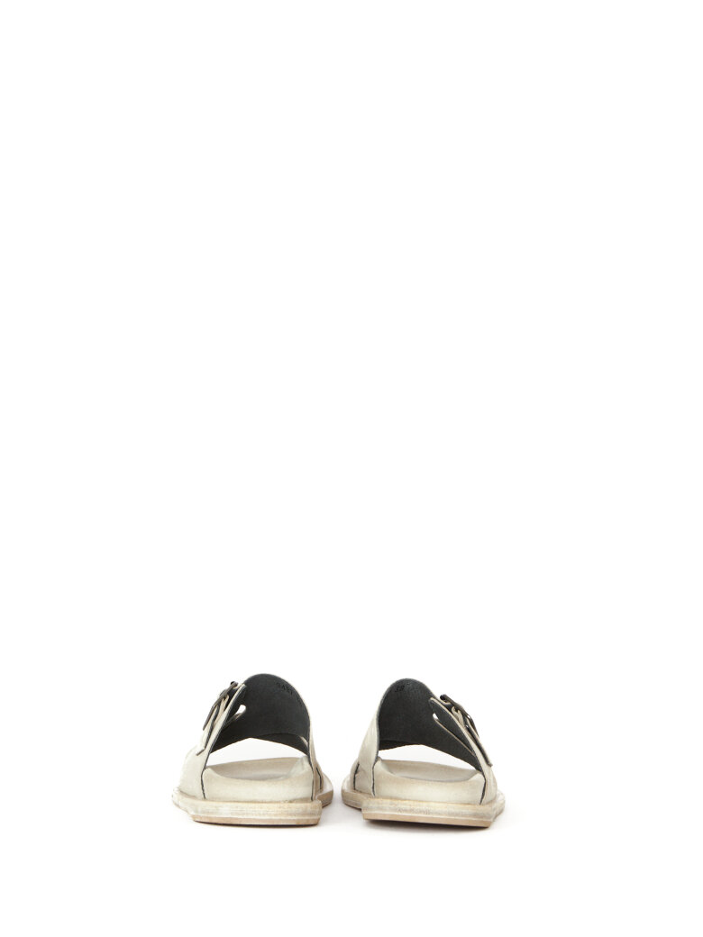Lofina - Suede sandal with buckle and a leather sole