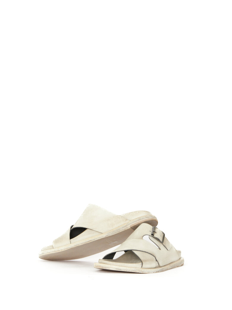 Lofina - Suede sandal with buckle and a leather sole