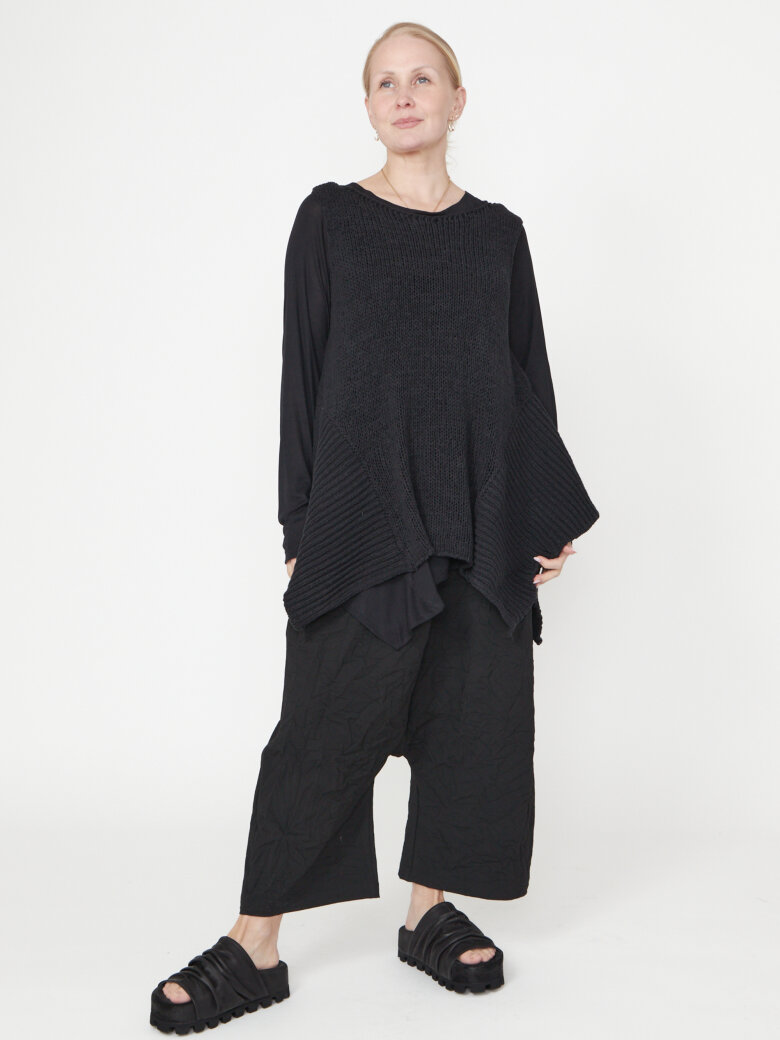 Sort Aarhus - Ærmeløs strikket top