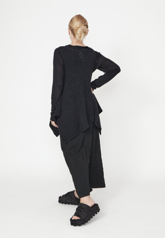 Sort Aarhus - Ærmeløs strikket top