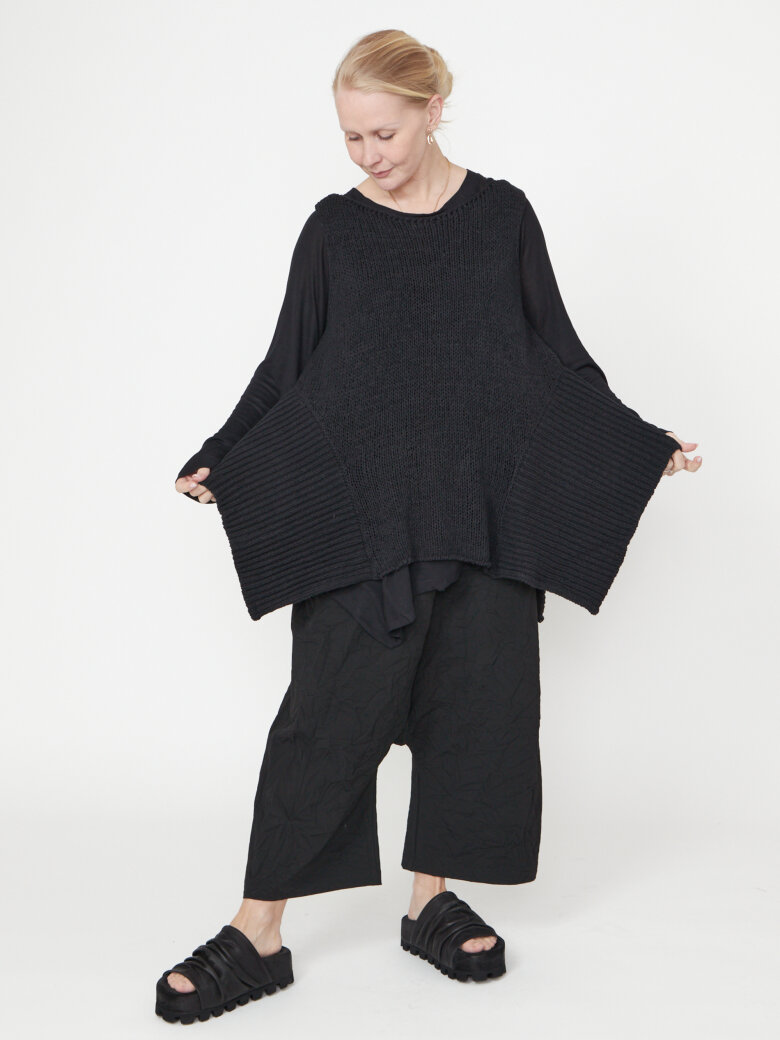 Sort Aarhus - Ærmeløs strikket top