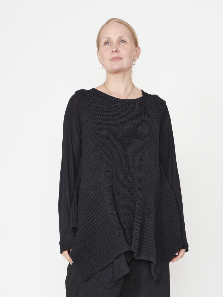 Sort Aarhus - Ærmeløs strikket top